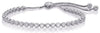1.62CT DIAMOND 14K WHITE GOLD CLASSIC ROUND BEZEL ADJUSTABLE FUN TENNIS BRACELET