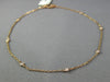 ESTATE LONG .21CT ROUND DIAMOND 14KT ROSE GOLD 3D CLASSIC BY THE YARD BRACELET