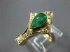 ANTIQUE LARGE 1.36CT DIAMOND & AAA EMERALD 18KT YELLOW GOLD ROSE CUT STAR RING