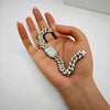 EXTRA LARGE 5.01CT DIAMOND 18KT WHITE GOLD SQUARE OCTAGON CUBAN TENNIS BRACELET