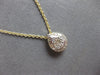 ESTATE .17CT DIAMOND 14KT YELLOW GOLD ROUND & BAGUETTE CLUSTER TEAR DROP PENDANT