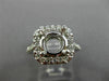 ESTATE .80CT DIAMOND 14KT WHITE GOLD 3D SQUARE SEMI MOUNT ENGAGEMENT RING #25529