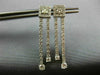 ESTATE 1.60CT DIAMOND 14KT WHITE GOLD 3D CLASSIC SQUARE HANGING EARRINGS #1676