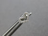 ESTATE SMALL .10CT DIAMOND 14KT WHITE GOLD 3D OPEN HEART LOVE STUD EARRINGS