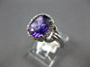 3.34CT DIAMOND & AAA AMETHYST 14KT WHITE GOLD OVAL & ROUND HALO FRIENDSHIP RING