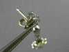 ESTATE .52CT DIAMOND 14K WHITE GOLD 3D DANGLE STUD STAR HANGING EARRINGS #15423