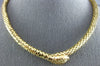 ESTATE LARGE 14KT YELLOW GOLD 3D CLASSIC SNAKE FLEXIBLE NECKLACE
