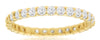 ESTATE 1.0CT DIAMOND 14KT YELLOW GOLD 3D ROUND ETERNITY WEDDING ANNIVERSARY RING