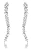 .72CT DIAMOND 14KT YELLOW GOLD 3D ROUND MULTI LEAF FLEXIBLE FUN HANGING EARRINGS
