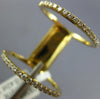ESTATE LARGE .42CT DIAMOND 18KT YELLOW GOLD SEMI ETERNITY 2 ROW FULL FINGER RING