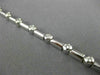 ESTATE .95CT ROUND DIAMOND 14KT WHITE GOLD 3D CLASSIC BEZEL LINK BRACELET #16088