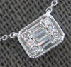 .16CT DIAMOND 14KT WHITE GOLD 3D ROUND & BAGUETTE INVISIBLE RECTANGULAR NECKLACE