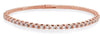 ESTATE 1.17CT DIAMOND 14KT ROSE GOLD CLASSIC ROUND 4 PRONG CUFF TENNIS BRACELET
