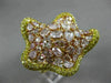 EXTRA LARGE 5.79CT PINK & FANCY YELLOW DIAMOND 18K YELLOW & ROSE GOLD STAR RING