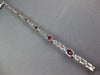 4.53CT DIAMOND & AAA RUBY 14KT WHITE GOLD OVAL 3 STONE PANTHER TENNIS BRACELET