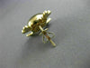 ESTATE LARGE .20CT ROUND DIAMOND 14KT YELLOW GOLD 3D HAPPY SKULL STUD EARRINGS