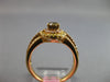LARGE 1.11CT WHITE PINK & MOCHA DIAMOND 18KT YELLOW GOLD CLASSIC ENGAGEMENT RING