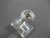 ESTATE .30CT DIAMOND 14K WHITE GOLD HALO BEZEL SEMI MOUNT ENGAGEMENT RING #19230