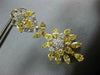 ESTATE LARGE 9.1CT WHITE & FANCY YELLOW DIAMOND 18K GOLD FLOWER HANGING EARRINGS