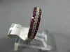 .97CT DIAMOND & AAA RUBY 14KT WHITE GOLD 3D 3 ROW SEMI ETERNITY ANNIVERSARY RING