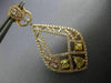 ESTATE LARGE 2.81CT WHITE & FANCY YELLOW DIAMOND 18K ROSE GOLD FILIGREE EARRINGS