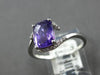1.67CT DIAMOND & AAA AMETHYST 14KT WHITE GOLD CUSHION & ROUND CRISS CROSS RING