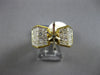 LARGE 2.02CT DIAMOND 14KT YELLOW GOLD INVISIBLE MARQUISE SHAPE SEMI MOUNT RING