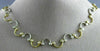 ESTATE 1.70CT DIAMOND 14K WHITE & YELLOW GOLD CLASSIC BEZEL WAVY NECKLACE 3283