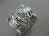 ESTATE 1.10CTW DIAMOND BAGUETTE SWIRL HUGGIES 14K WHITE GOLD EARRINGS 20MM 19269