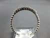 ESTATE .19CT DIAMOND 14KT WHITE GOLD 3D CLASSIC BAR BEADED FUN RING