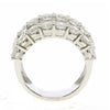 EXTRA LARGE 5.18CT DIAMOND 18KT WHITE GOLD 3D ROUND & BAGUETTE ANNIVERSARY RING