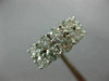 LARGE 3.15CT ROUND DIAMOND 14KT WHITE GOLD 3D BRILLIANT DOUBLE ROW WEDDING RING