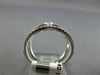 ESTATE LARGE .39CT DIAMOND 14KT WHITE GOLD 3D CLASSIC LOVE KNOT BAR FUN RING