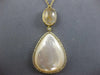 LARGE DIAMOND & AAA MOTHER OF PEARL & RUTILATED QUARTZ 14K ROSE GOLD 3D NECKLACE