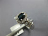 1.52CT DIAMOND AAA SAPPHIRE 14K WHITE GOLD OVAL ROUND & BAGUETTE FRIENDSHIP RING