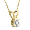 ESTATE .25CT DIAMOND 14KT YELLOW GOLD CLASSIC SOLITAIRE 4 PRONG FLOATING PENDANT