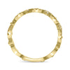 .33CT WHITE & CANARY DIAMOND 14KT YELLOW GOLD MULTI WAVE ETOILE ANNIVERSARY RING