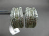 ESTATE WIDE 2.65CT DIAMOND 14KT WHITE GOLD MULTI ROW INVISIBLE HANGING EARRINGS