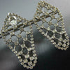 EXTRA LARGE 3.56CT DIAMOND 18K WHITE GOLD TEAR DROP WEB CLIP ON HANGING EARRINGS