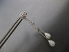 1.65CT DIAMOND 18KT WHITE GOLD 3D FLOWER BY THE YARD TEAR DROP HANGING EARRINGS