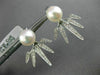 ESTATE .33CT DIAMOND & AAA SOUTH SEA PEARL 14KT WHITE GOLD SPIKE JACKET EARRINGS