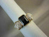 ANTIQUE WIDE 2.14CTW AMETHYST DIAMOND 14KT WHITE & YELLOW GOLD COCKTAIL RING