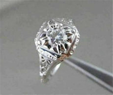ANTIQUE 0.40CT 14KT WHITE GOLD DIAMOND SOLITARE RING ONE OF A KIND !!!!!!!!!!!!