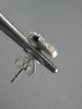 1.08CT DIAMOND 18KT WHITE GOLD 3D ROUND & BAGUETTE CLUSTER SQUARE STUD EARRINGS