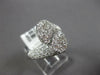 ESTATE LARGE 2.43CT DIAMOND 18K WHITE GOLD 3D DOUBLE PEAR SHAPE CRISS CROSS RING