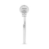 ESTATE 0.14CT DIAMOND 14KT WHITE GOLD 3D CLASSIC ROUND HOOP HANGING EARRINGS