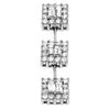 .75CT DIAMOND 14K WHITE GOLD ROUND & BAGUETTE SQUARE PAST PRESENT FUTURE PENDANT