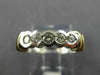 ESTATE .35CT DIAMOND 14K TWO TONE GOLD 3D 5 STONE BEZEL ANNIVERSARY RING #3766