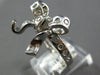 ESTATE LARGE .55CT DIAMOND 14KT WHITE GOLD 3D CLASSIC ETOILE BOW FUN RING