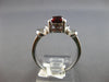2.19CT DIAMOND & AAA GARNET 14KT WHITE GOLD CUSHION & ROUND FRIENDSHIP LOVE RING